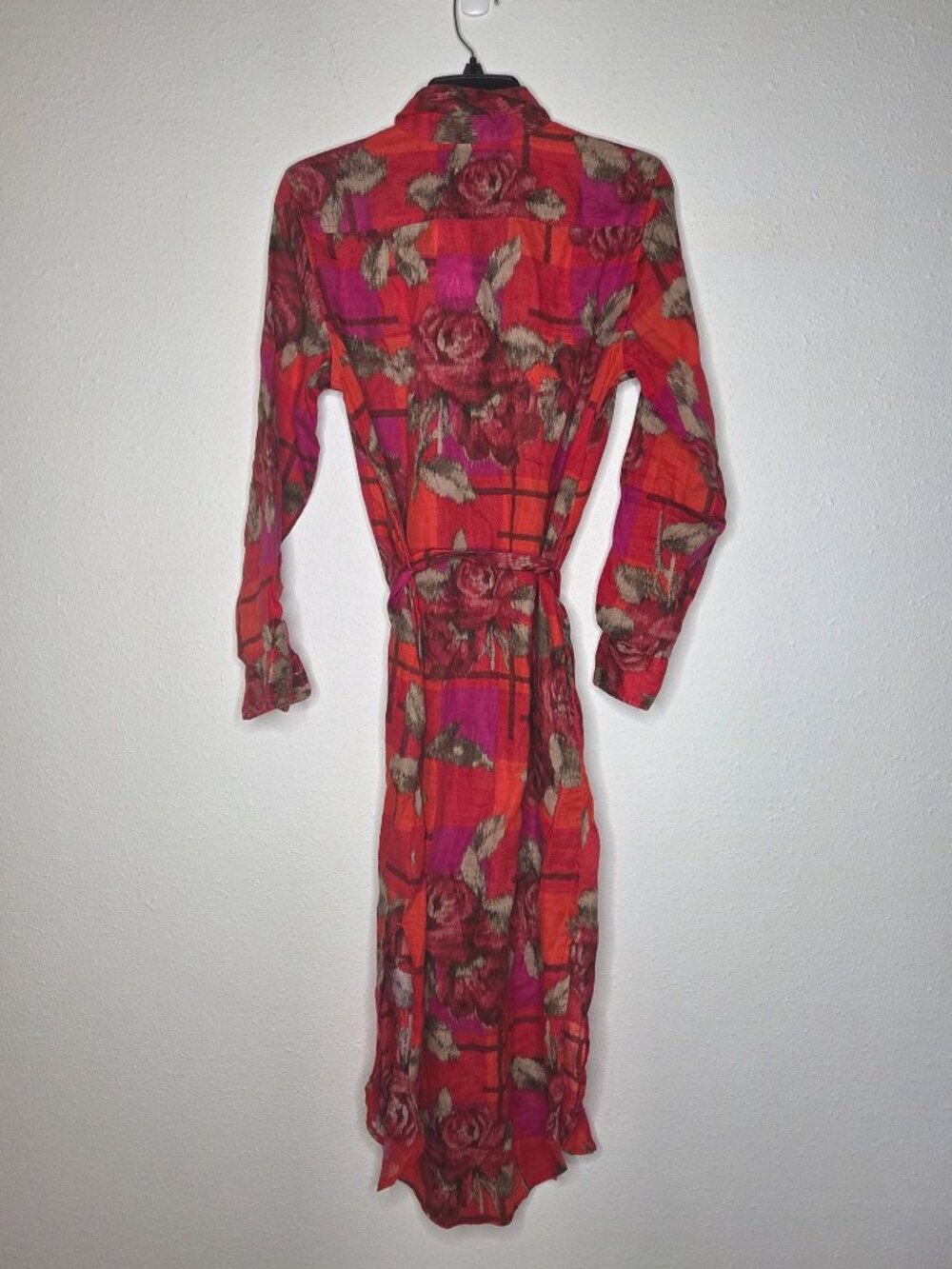 Lauren Ralph Lauren Floral Checked Linen Shirtdress - Picture 3 of 8